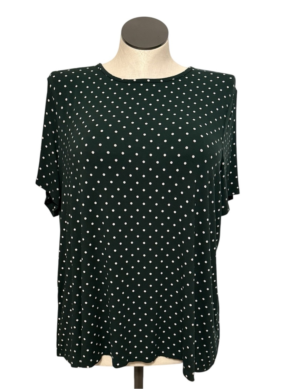 Old Navy Dark Green Polka Dot Short Sleeve Tee